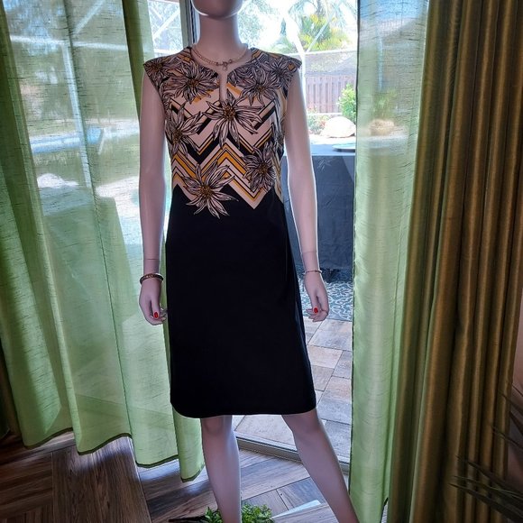 ILE New York Dresses & Skirts - Black White & Yellow knit Dress by ILE New York: size 8